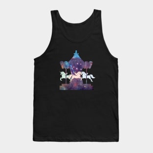 Unicorns Carousel Galaxy Pastels Tank Top